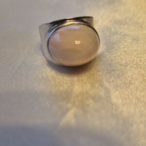 Sterling Silver Vintage Rhodochrosite Ring